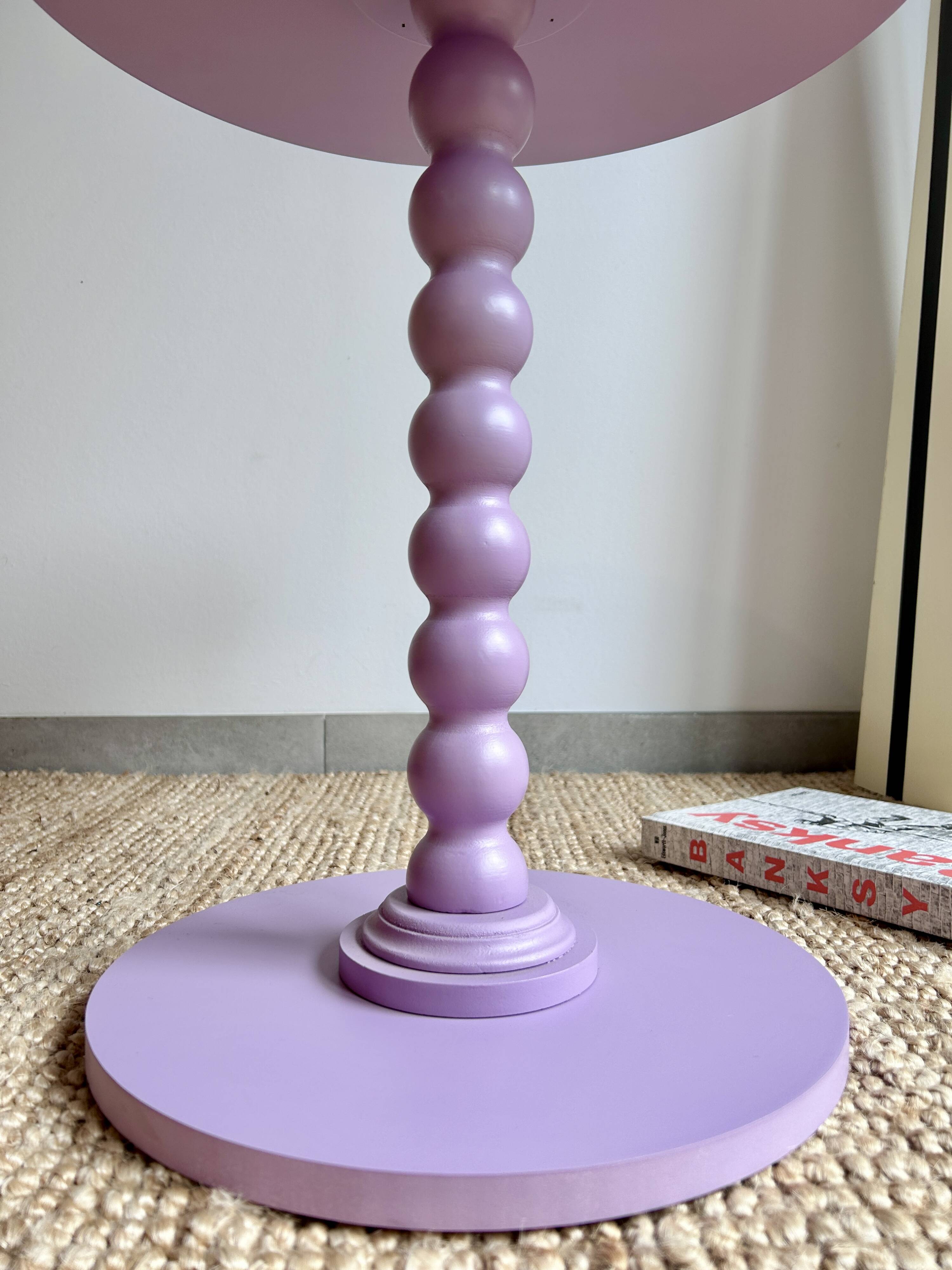 Side table with spool base
