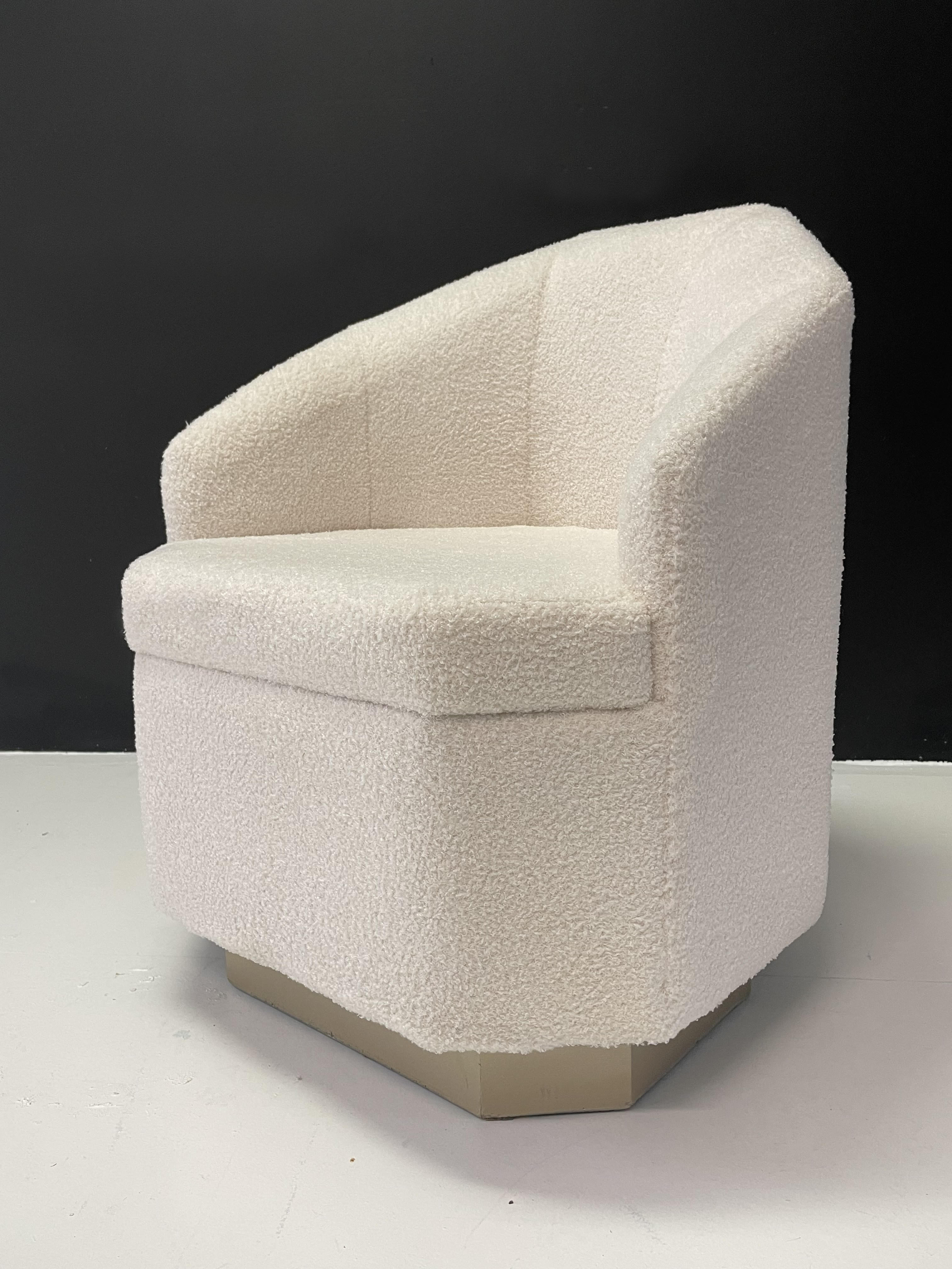 PAIR OF VINTAGE ARMCHAIRS IN HEXAGONAL SHAPE, 1970