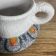 Vintage white and multicolor Italian pitcher Roberto Rigon 1970s