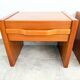 Pair of elm bedside tables dlg Maison Regain, circa 1980'