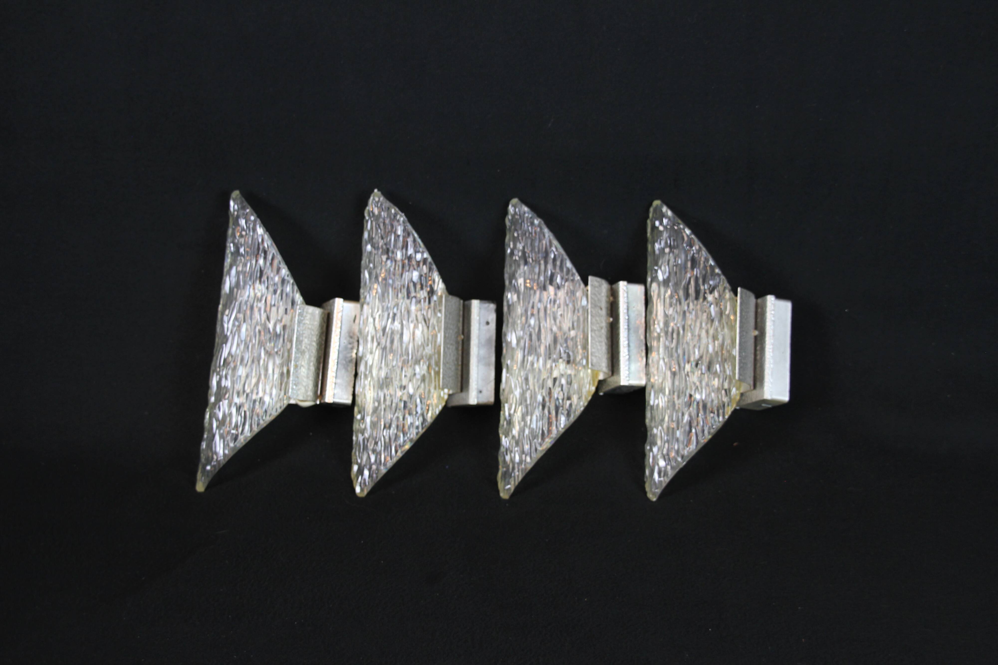 1970's perspex sconces, france - set of 4