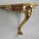French vintage regency style gold resin half round console wall table 4022
