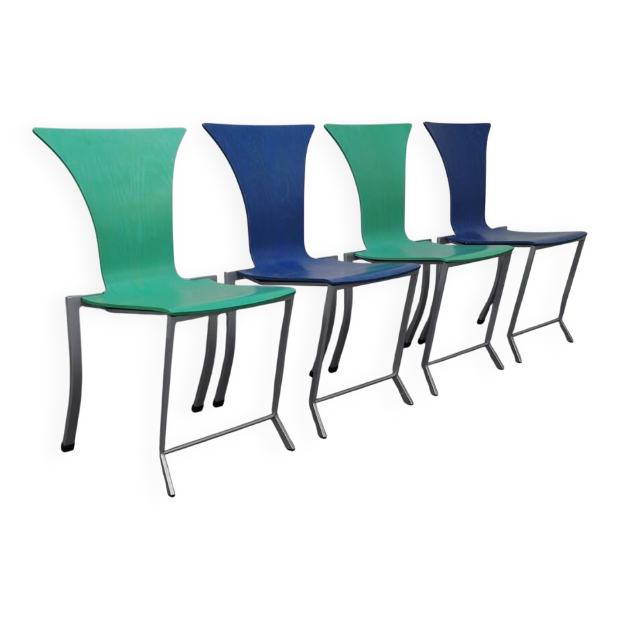 KFF – Karl Friedrich Förster set of 4 Postmodern Dining Chairs, 1990s