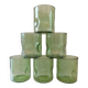 6 verres bullés vert