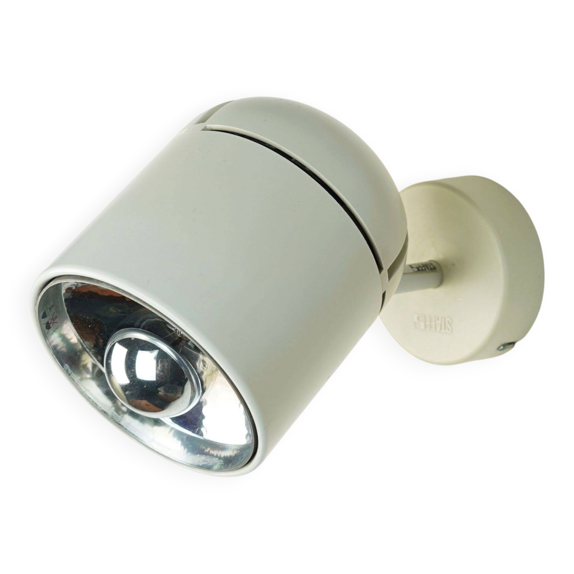 1/6 - adjustable WALL LAMP sconce staff duo spotlight, white, 1970s