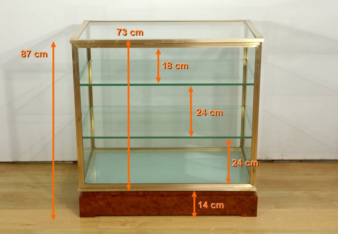 Display Cabinet in Brass and Elm – 1950
