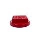 Space age red ceramic ashtray, Studio Opi, Gabbianelli Italy ca. 1970