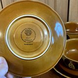Set of Ochre Villeroy & Boch Soup Bowls and Plates from the Picnic Series