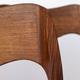4 of 6 Niels Otto Møller Model 71 Chairs, 1960s Danish Mid Century Rosewood