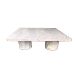 Table basse carrée Imperia travertin naturel 100x100