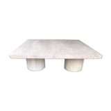 Natural travertine square coffee table 100x100