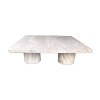 Natural travertine square coffee table 100x100