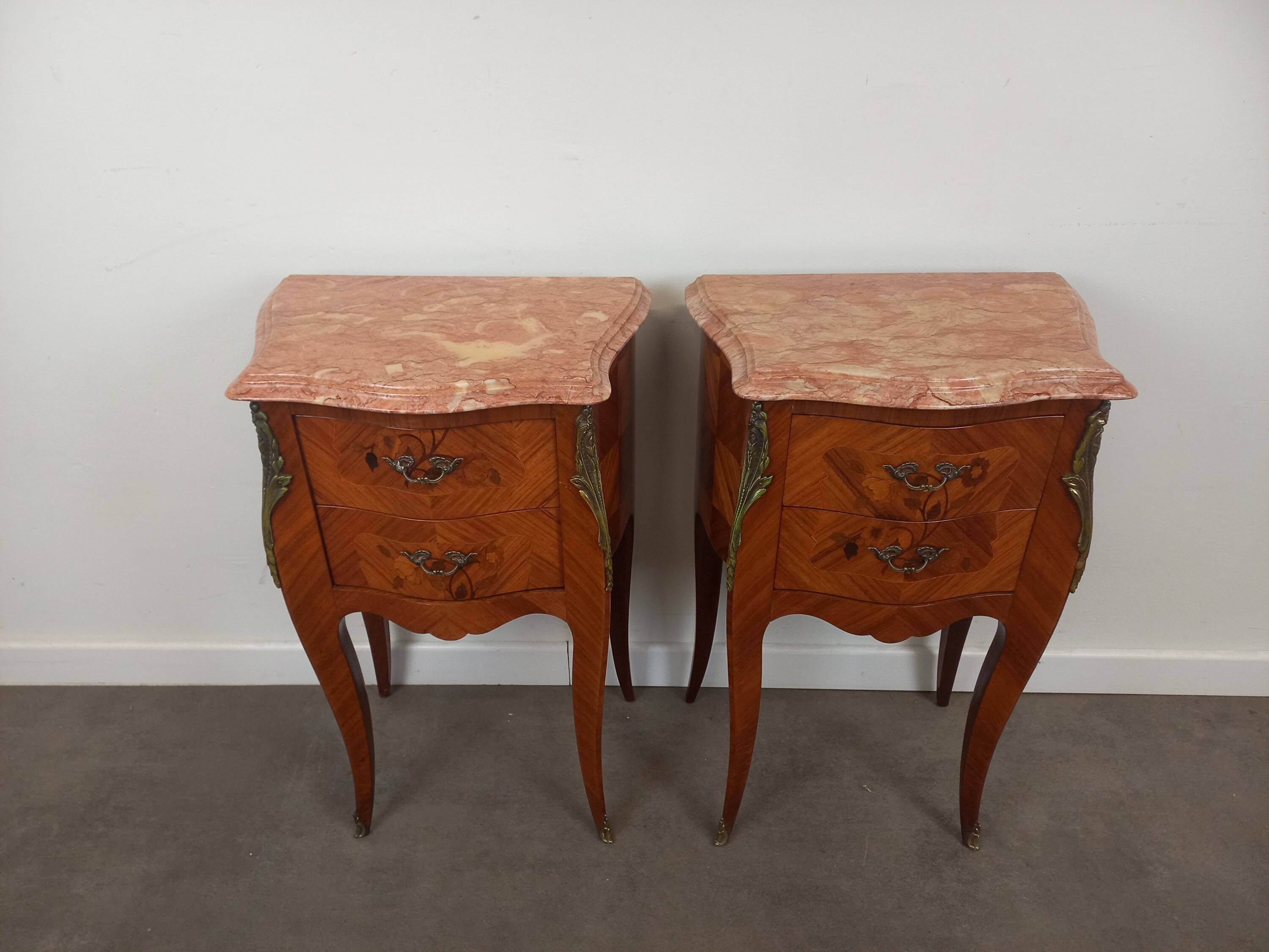 Pair of Louis XV style bedside tables