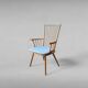 High-back chair by Albert Haberer for Hermann Fleiner