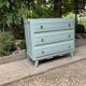 Commode Art déco bleu/vert grisé