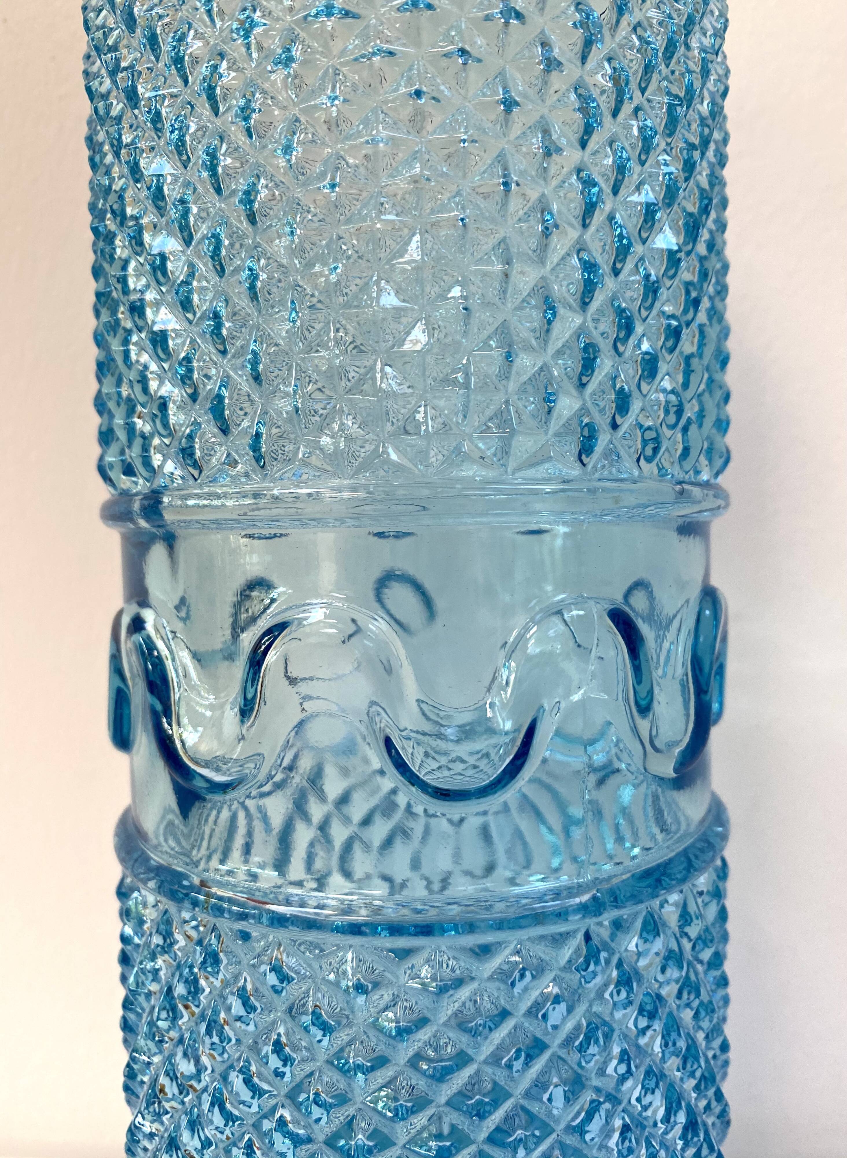 Empoli carafe in blue-turquoise glass