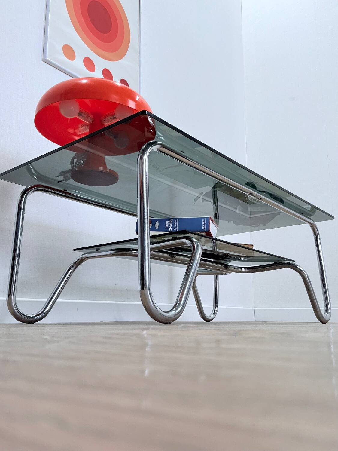 Smoked glass coffee table