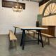 Large pine guinguette farm table