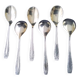 6 Silver-plated ice cream spoons, golden spoons