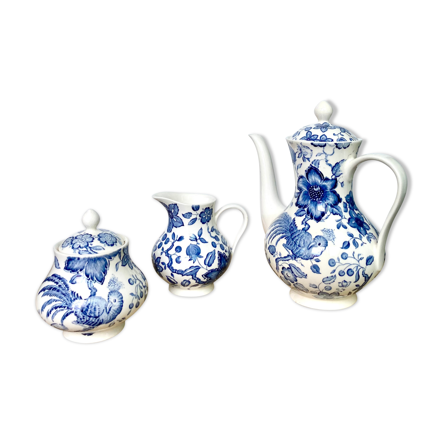 Paradiso Villeroy Boch teapot, sugar bowl and milk jar