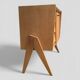Vintage sideboard with tapered legs, light oak, 1960s.