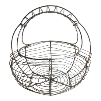 Vintage metal egg basket