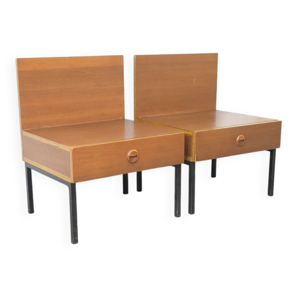 Paire de tables de chevet tables de nuit 1960 Fristho
