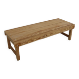 Slatted low bench pinewood