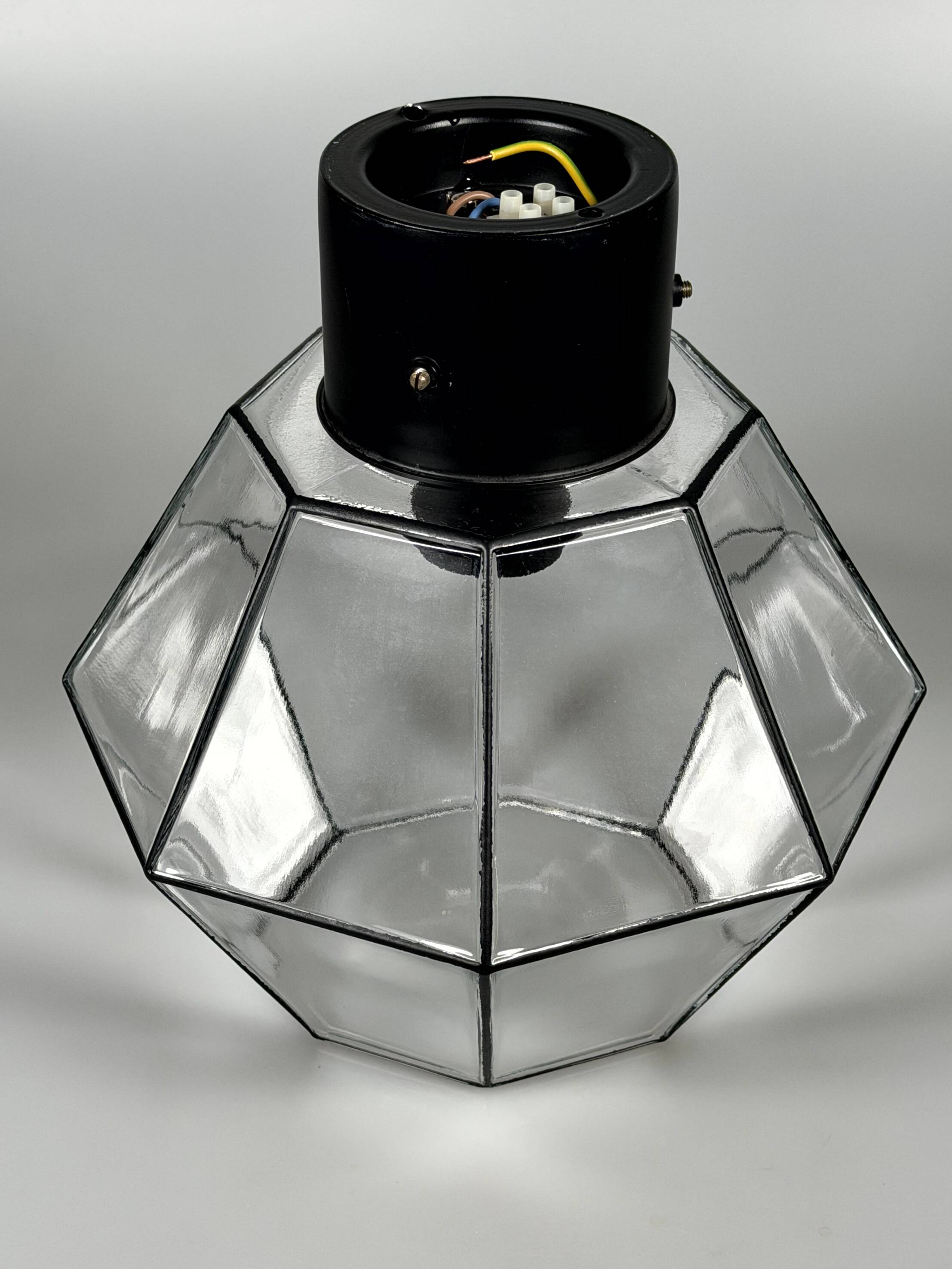 1960s 1970s Ceiling Lamp by Glashütte Limburg Germany Space Age Design