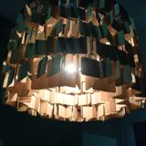 Lustre en bois style années 60 de Flamant