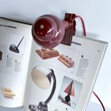NOS red bakelite accent art deco lamp