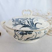 Soupière ancienne Gien Iris Terre de Fer