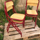 Chaises écoliers vintage