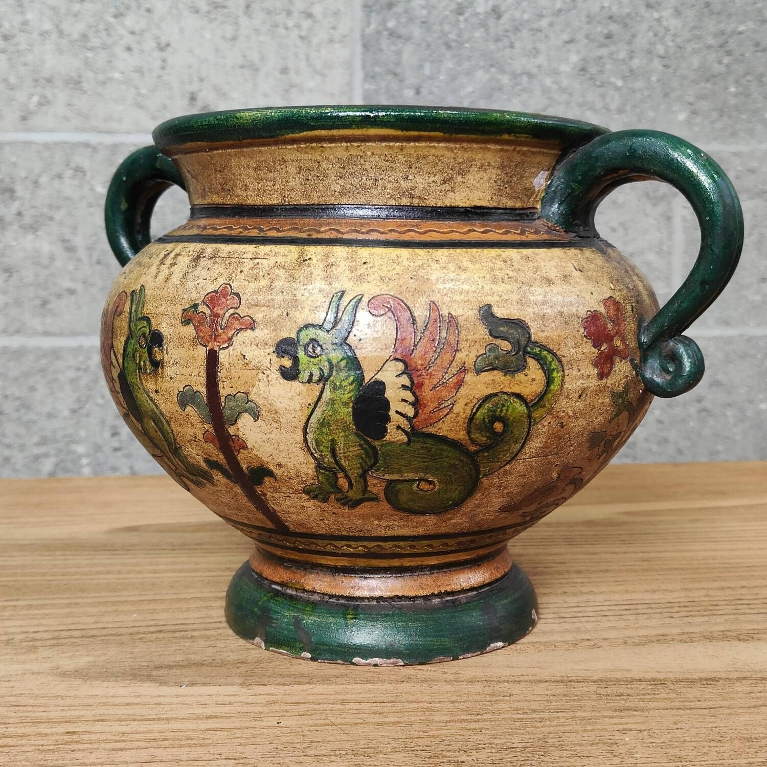 Large Italian Terracotta Vase by Dante Milani Montopoli, 1930s