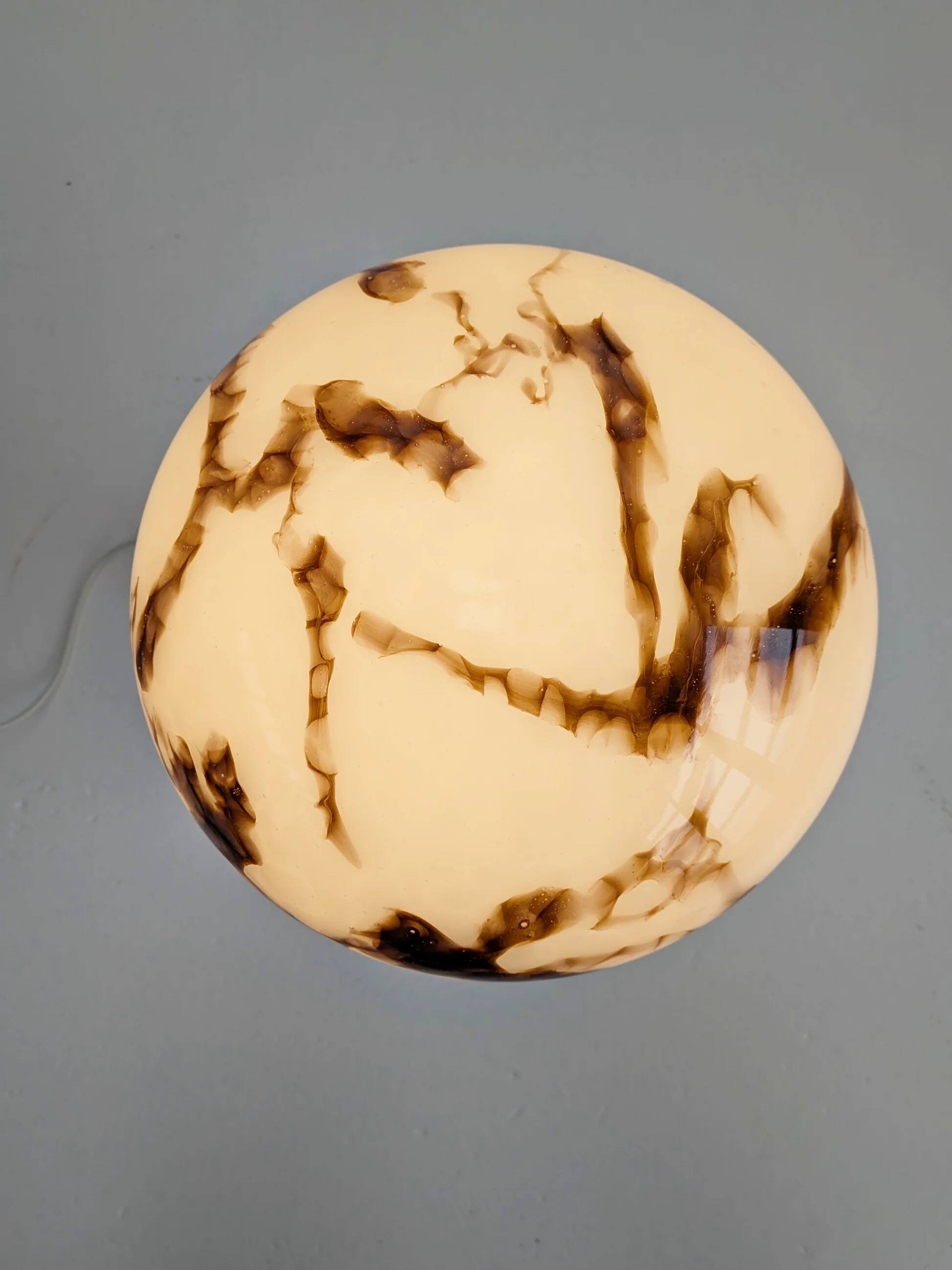 Marble effect table lamp by Ivan Jakeš for Sklarny Rapotin 1960s