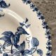 Dish, Bordeaux iron earth compote dish, clematis