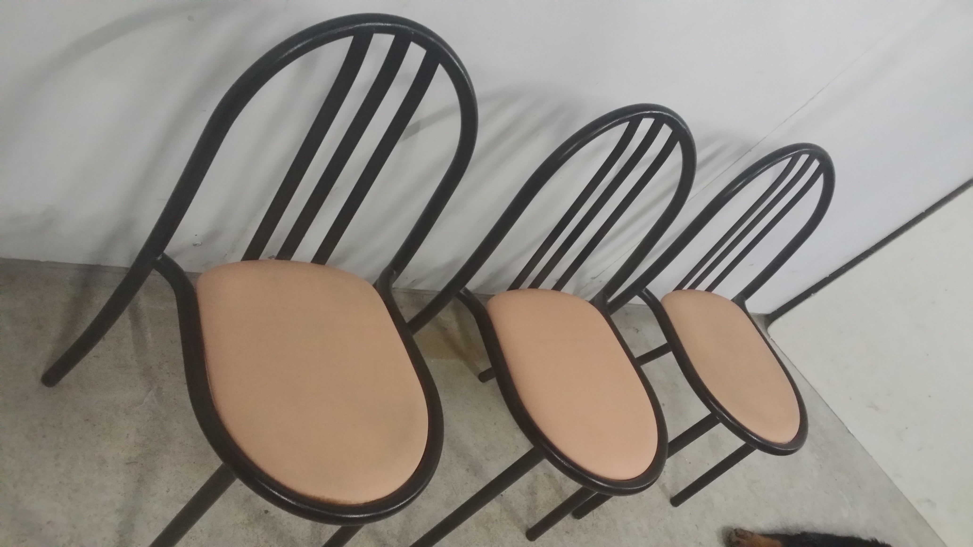 Set of 3 factory chairs