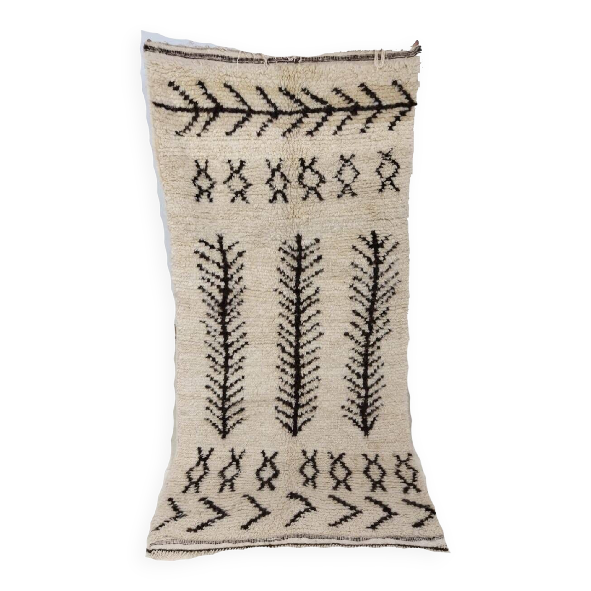 Handmade moroccan berber rug 203 x 94 cm