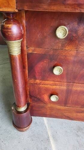 COMMODE EMPIRE 4 TIROIRS EN ACAJOU DU XIX ème SIECLE