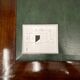 Classic English desk with green leather inlay.