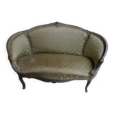 CANAPE LOUIS XV 2 PLACES VERT GRIS