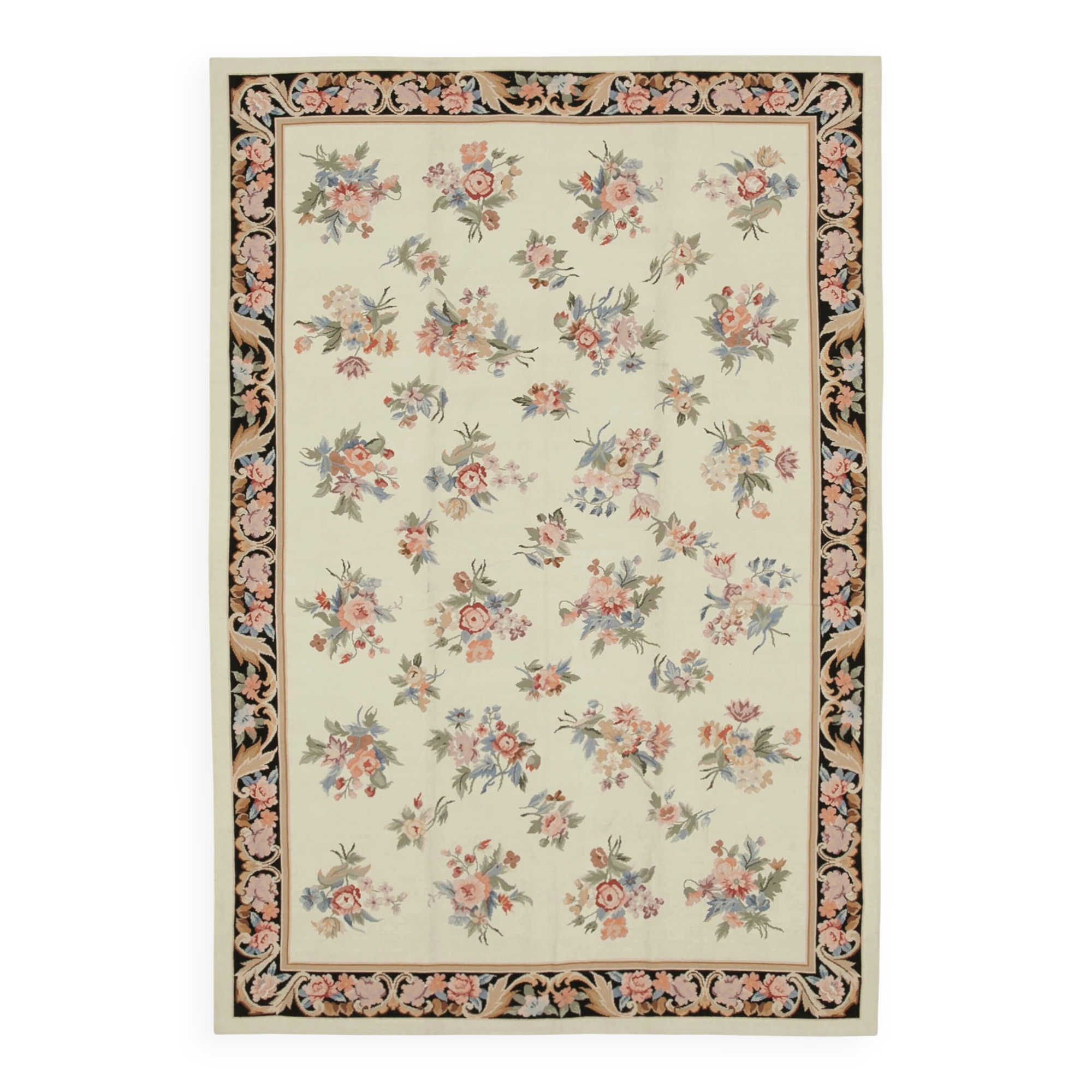 Handmade Vintage Flatweave Needlepoint Kilim 182 cm x 273 cm