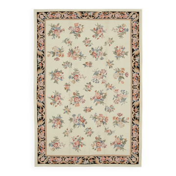 Handmade Vintage Flatweave Needlepoint Kilim 182 cm x 273 cm