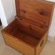 Trunk in wood, bamboo, caning Wicker woven circa 1960