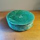 Set of 10 vintage Gien barbotine plates