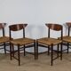 Série de 4 chaises scandinave Peter Hvidt – teck & corde - Années 60