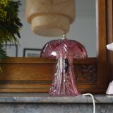 Mushroom lamp in rosaline