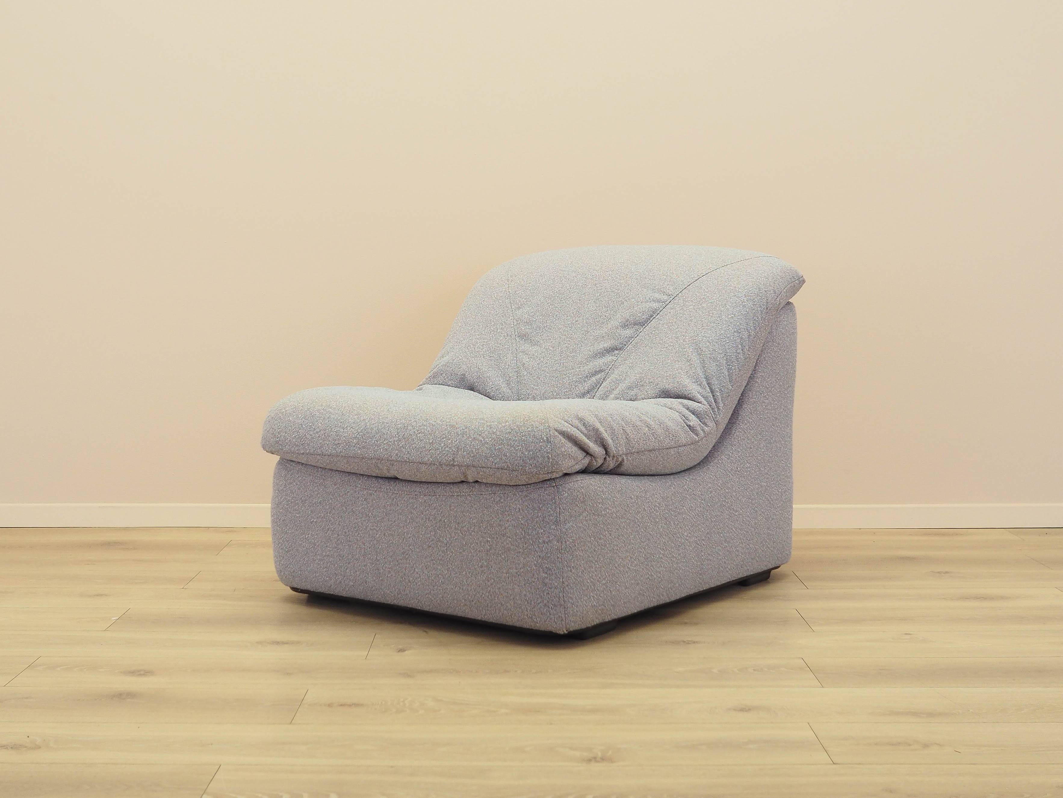 Italian Space Age Lounge Chair 1970s in Bouclé Fabric