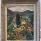 Antique oil painting on cardboard, signed Alfred Lalanne