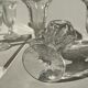 6 vintage ice cream cups with stylized foliage motifs